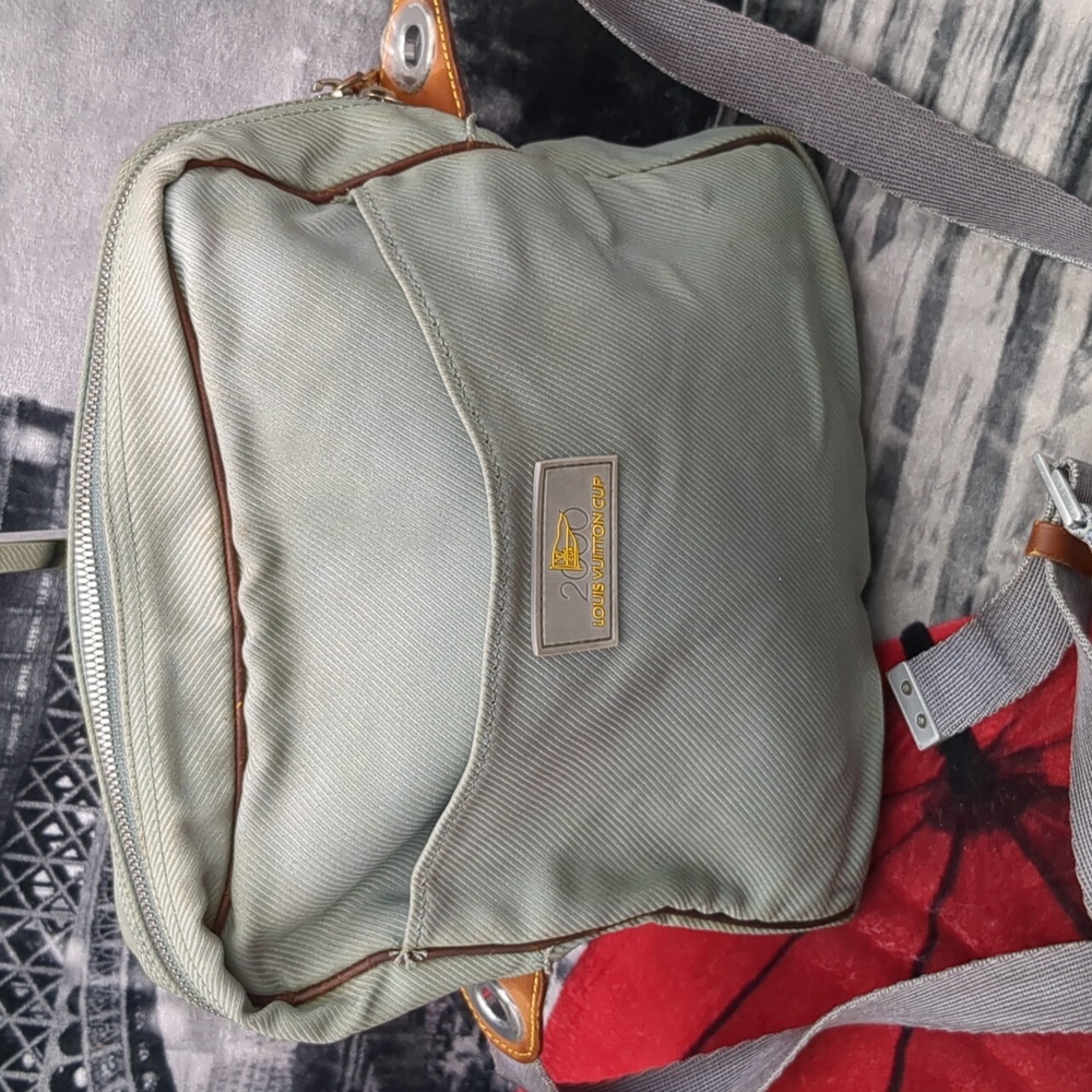 Louis VuittonLimited Edition Light Blue Nylon Tasman Reporter Bag - Picture 2 of 16